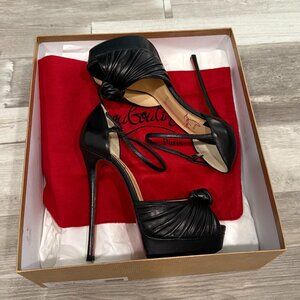 Christian Louboutin Stiletto Heals Marchavekel 150 Nappa Shiny, Black, Size 37